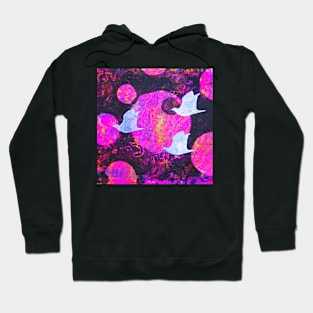 Three Cosmic Birds Digitally Altered Version of Original Work 3 Hoodie